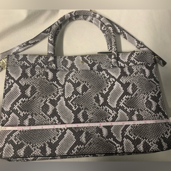 Antonio Melani Snakeskin Leather Briefcase Portfolio Laptop Case Bag Attache - Picture 8 of 12